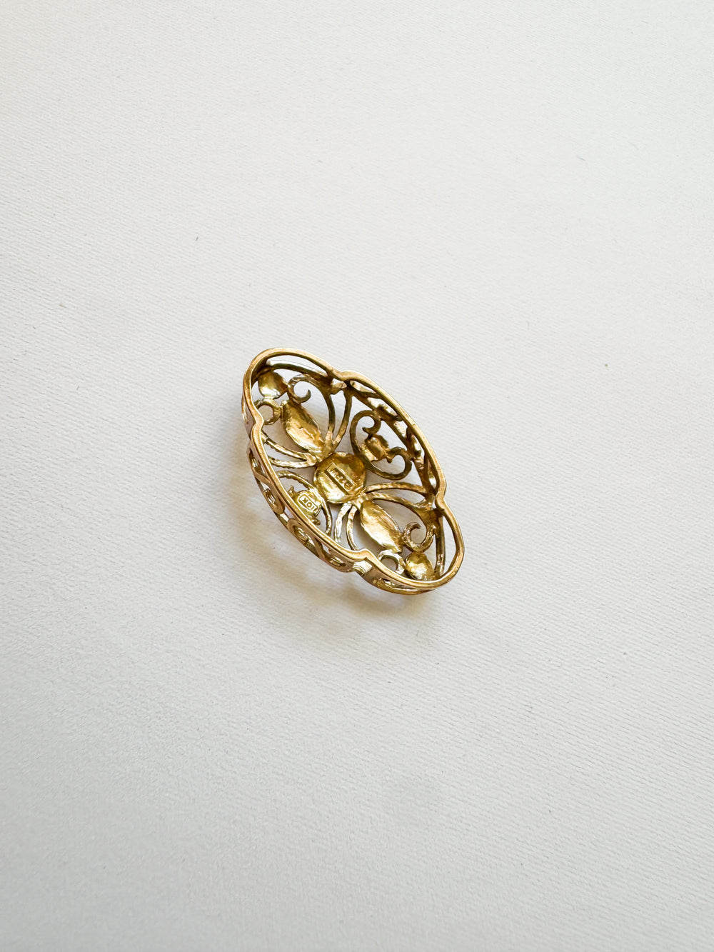 Vintage 10k Gold Filigree Charm