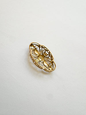 Vintage 10k Gold Filigree Charm