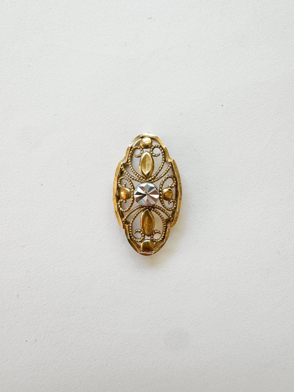 Vintage 10k Gold Filigree Charm