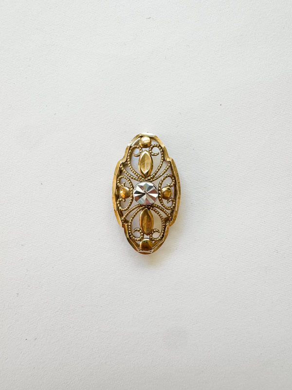 Vintage 10k Gold Filigree Charm
