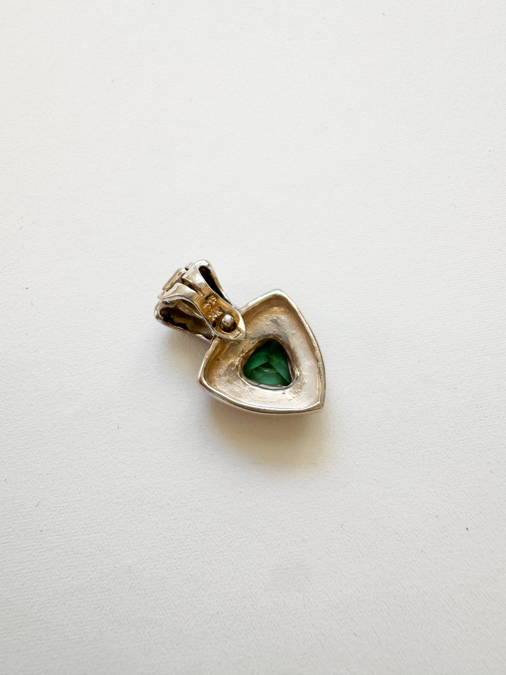 Vintage 14k Gold and Sterling Silver Gemstone Charm