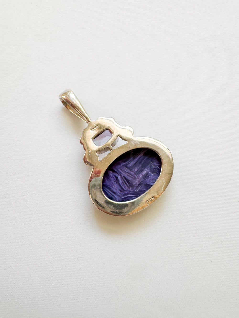 Vintage Sterling Silver Purple Charm