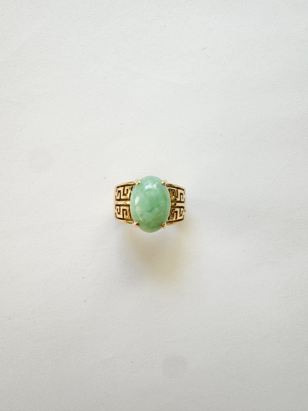 Vintage 14k Jade Ring