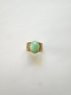 Vintage 14k Jade Ring