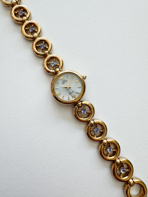 Vintage Jules Jurgenson Gold & Amethyst Watch