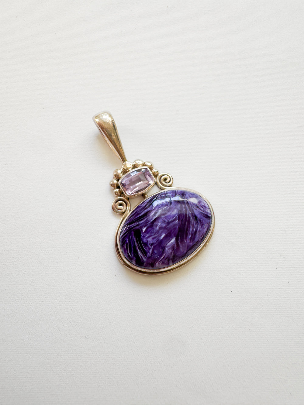 Vintage Sterling Silver Purple Charm