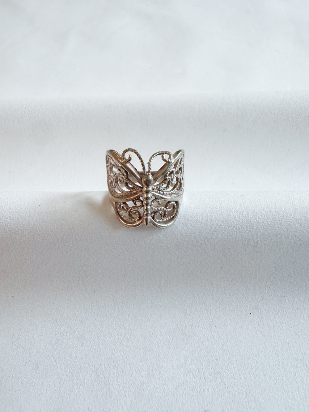 Vintage Sterling Silver Butterfly Ring