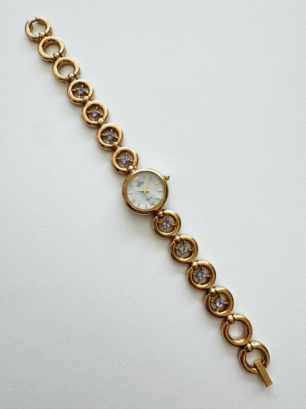 Vintage Jules Jurgenson Gold & Amethyst Watch