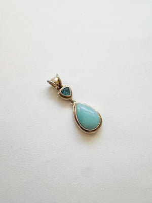 Vintage Sterling Silver Blue Charm