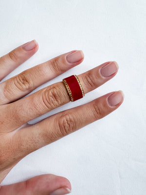 Vintage BCBGMAXAZRIA Red Ring