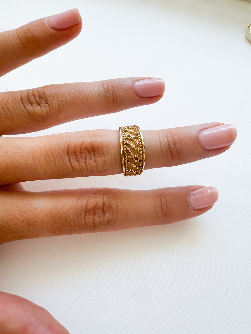 Vintage 14k Gold Textured Ring