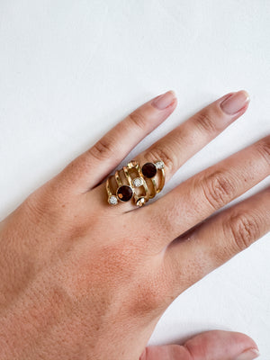 Vintage Gold Multi Brown Gemstone V2