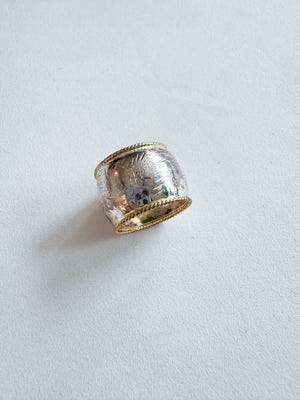 Vintage Sterling Silver Dome Cigar Ring V1