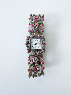 Vintage Floral Avon Stretch Watch