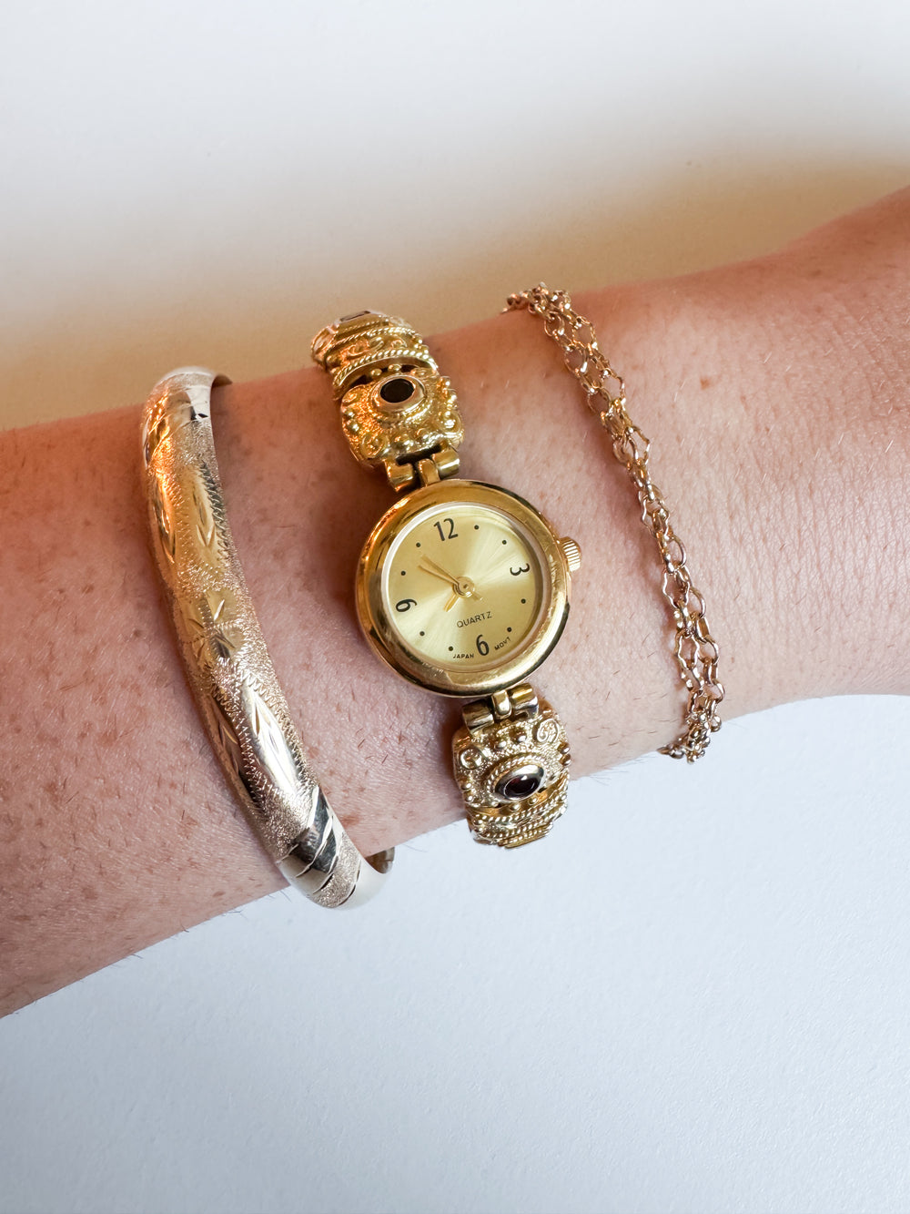 Vintage Gold & Multi-Gemstone Watch