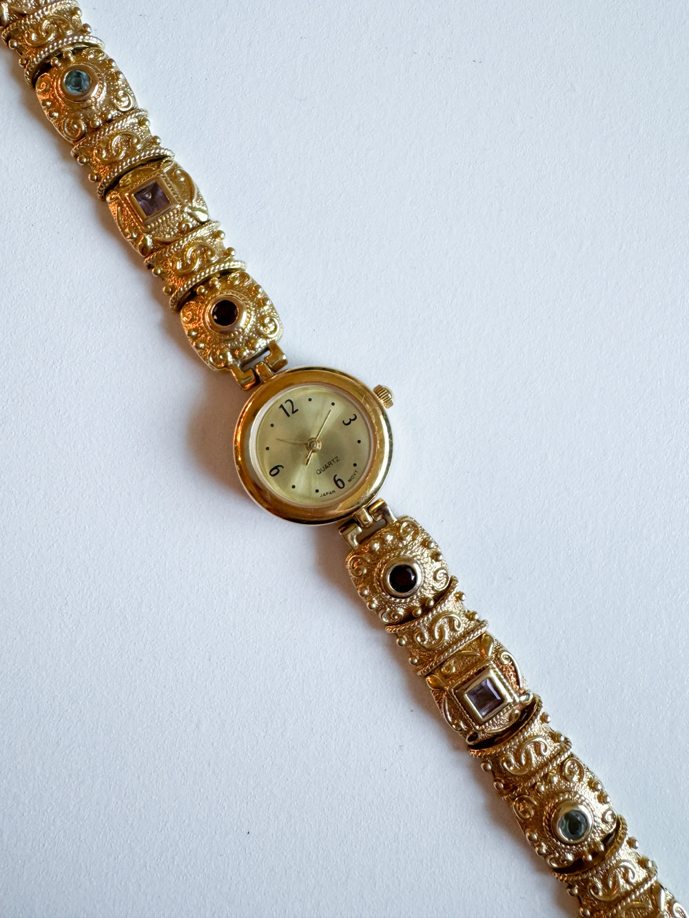 Vintage Gold & Multi-Gemstone Watch
