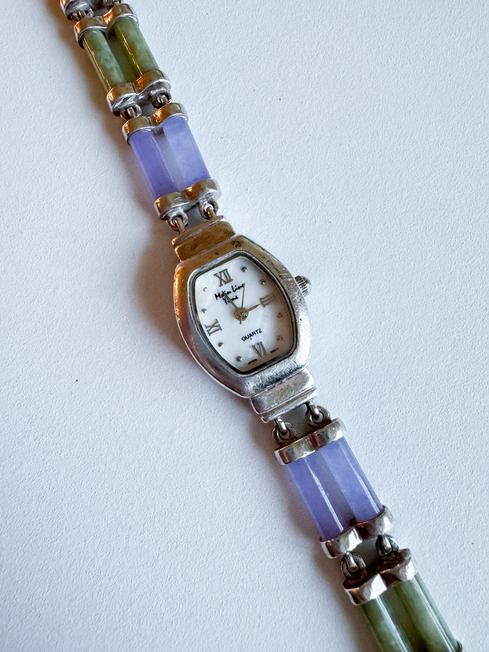 Vintage Main Line Time Multi Jade Silver Watch