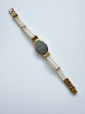 Vintage Gemtime Sapphire & Pearl Gold Watch
