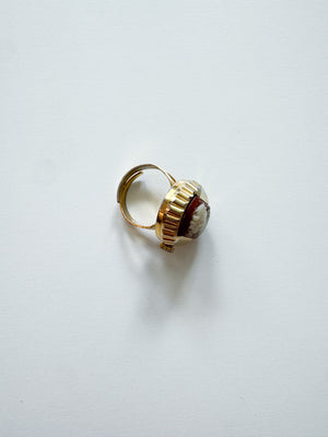 Vintage Gold Cameo Womens Ring Watch