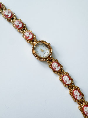 Vintage Gold Cameo Womens Watch