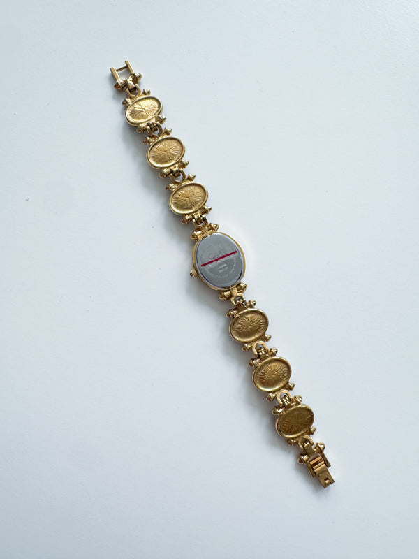 Vintage Black & Pearl Cameo Womens Watch