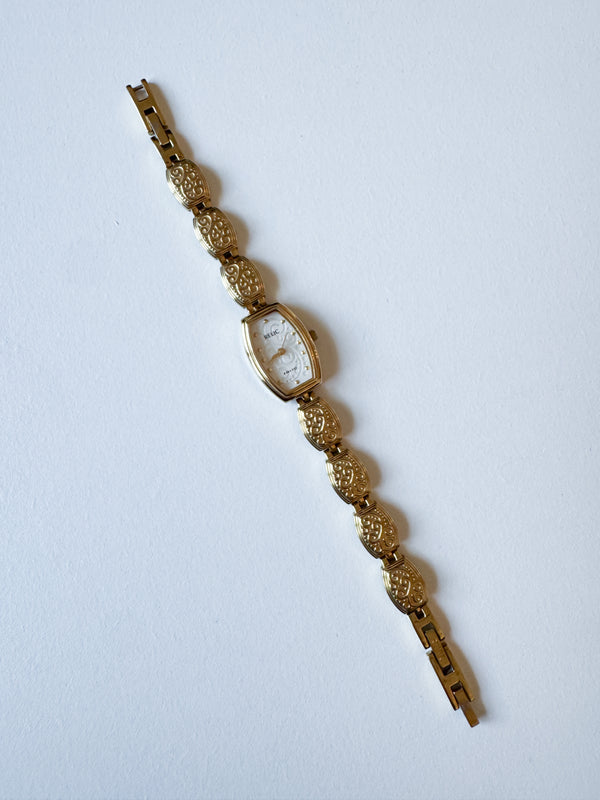 Vintage Relic Folio White Dial Gold Watch