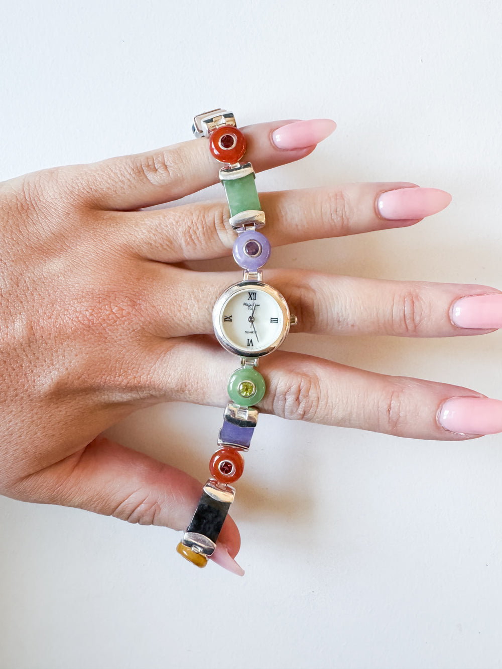 Vintage Main Line Time Multi-Jade Watch