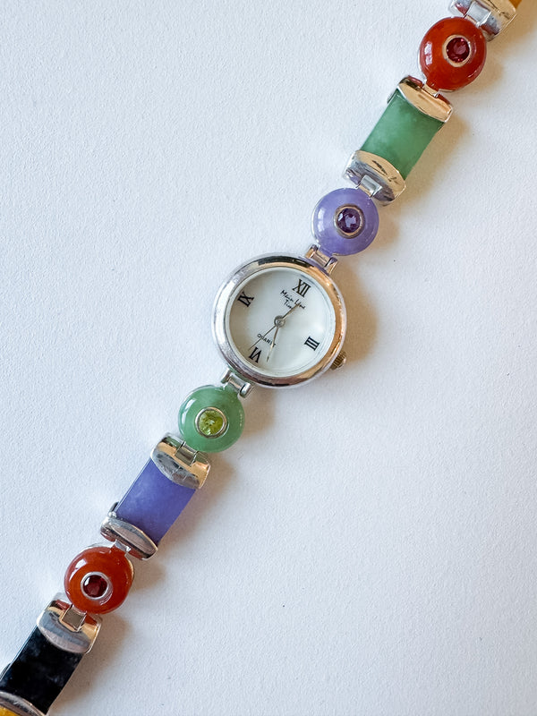 Vintage Main Line Time Multi-Jade Watch